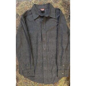 Wrangler Boy’s Shirt Size Large 10/12 Long Sleeve Button Down Grey